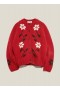 Atomic Flower Cardigan Red | Women’s YMC