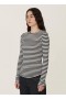 Earth Charlotte Long-Sleeved T-Shirt Navy White | Women’s YMC