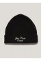 Embroidered Merino Wool Beanie Hat Black | Men’s YMC