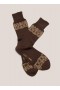 Fair Isle Cotton Sock Brown | Men’s YMC