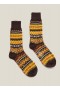 Fair Isle Wool Sock Brown | Women’s YMC