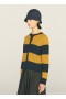 Foxtail Stripe Cardigan Navy Yellow | Women’s YMC