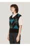 Heidi Argyle Knit Vest Black Multi | Women’s YMC