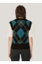 Heidi Argyle Knit Vest Black Multi | Women’s YMC
