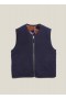 Jackie Jacquard Wool Gilet Navy Multi | Women’s YMC