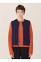 Jackie Jacquard Wool Gilet Navy Multi | Women’s YMC