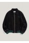 Jets Embroidered Corduroy Baseball Jacket Black | Women’s YMC