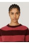 Jets Stripe Crew Neck Jumper Burgundy | Women’s YMC