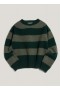 Jets Stripe Crew Neck Jumper Green | Women’s YMC