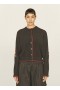 Lotus Embroidered Cardigan Black | Women’s YMC