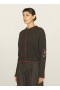 Lotus Embroidered Cardigan Black | Women’s YMC