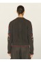 Lotus Embroidered Cardigan Black | Women’s YMC
