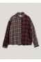 Marianne Check Shirt Burgundy Multi | Women’s YMC