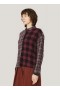 Marianne Check Shirt Burgundy Multi | Women’s YMC