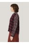 Marianne Check Shirt Burgundy Multi | Women’s YMC