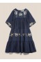 Petite Paloma Dress Navy | Women’s YMC