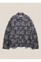 PJ Block Print Seersucker Overshirt Navy | Men’s YMC