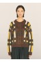 Rat Pack Wool Blend Cardigan Brown Multi | Women’s YMC
