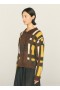Rat Pack Wool Blend Cardigan Brown Multi | Women’s YMC