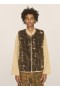 Utah Jacquard Fleece Waistcoat Brown Multi | Men’s YMC