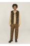 Utah Jacquard Fleece Waistcoat Brown Multi | Men’s YMC