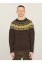 Wings Fair Isle Crew Neck Jumper Brown Multi | Men’s YMC