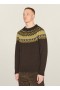 Wings Fair Isle Crew Neck Jumper Brown Multi | Men’s YMC