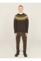 Wings Fair Isle Crew Neck Jumper Brown Multi | Men’s YMC