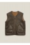 Wyatt Reversible Leather Gilet Brown | Men’s YMC