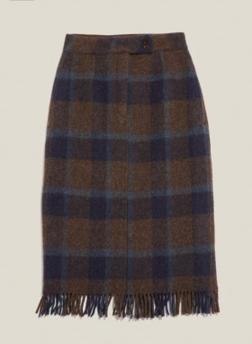 Alina Blanket Wool Skirt Brown Multi | Women’s YMC