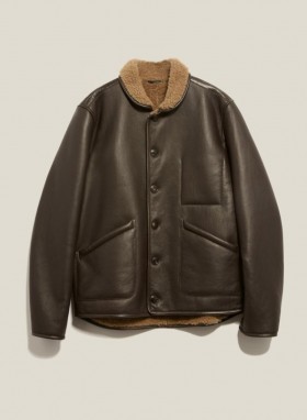 Brainticket Mk1 Leather Jacket Brown | Men’s YMC
