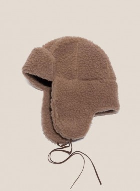 Cableami Boa Fleece Aviator Hat Camel | Men’s YMC