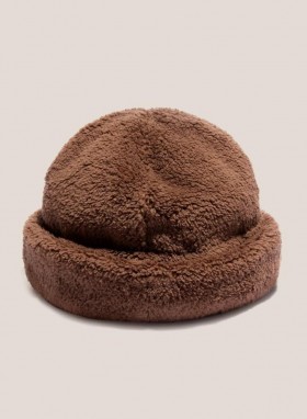 Cableami Boa Fleece Hat Brown | Men’s YMC