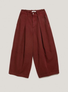 Deadbeat Cotton Twill Trousers Burgundy | Women’s YMC