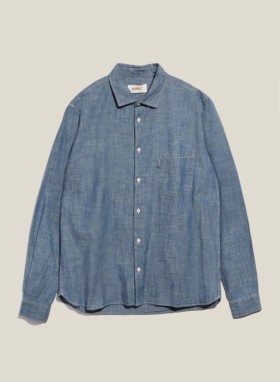 Earth Curtis Chambray Shirt Light Indigo | Men’s YMC