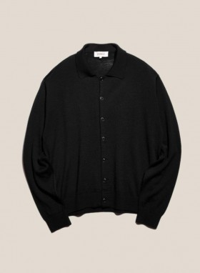Earth Rat Pack Wool Cardigan Black | Men’s YMC