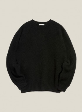 Earth Suedehead Crew Neck Knit Black | Men’s YMC