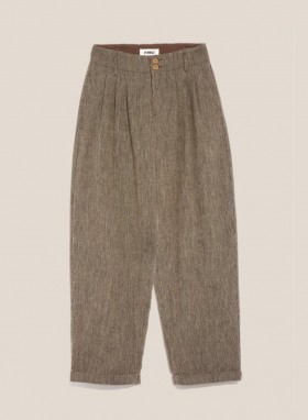 Keaton Flannel Trouser Brown | Women’s YMC