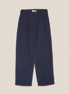 Keaton Seersucker Trouser Indigo | Women’s YMC