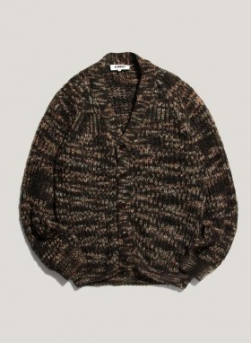 Kurt Space Dyed Cardigan Black Multi | Men’s YMC