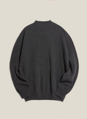 Montand Mock Neck Jumper Charcoal | Men’s YMC