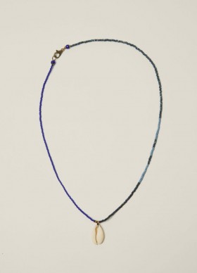 Nungwi Indigo Denim Beaded Short Necklace Blue | Men’s YMC