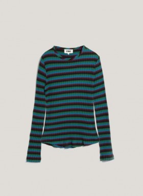 Raindrops Cotton Stripe Top Multi | Women’s YMC