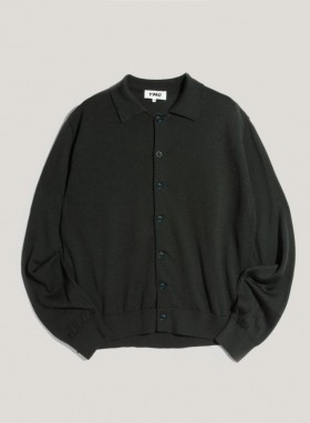 Ratpack Merino Wool Cardigan Green | Men’s YMC