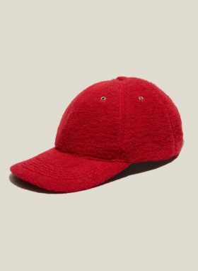 Recycled Fleece Baseball Cap Red | Men’s YMC