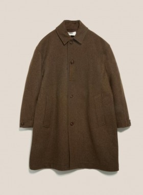 Sgt. Rock Melton Wool Overcoat Brown | Men’s YMC