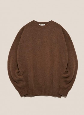 Suedehead Crew Neck Jumper Brown | Men’s YMC
