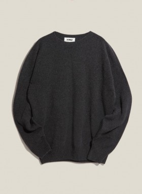 Suedehead Crew Neck Jumper Charcoal | Men’s YMC