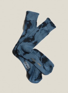 Tie Dye Cotton Rib Sock Blue | Men’s YMC