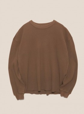 Versatile Waffle Cotton Sweatshirt Brown | Men’s YMC